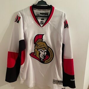 New Ottawa senator away Reebok White and Red Hockey Jersey size medium